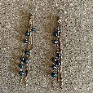 Lucky Brand Chain Gold Color Dangle Earrings
